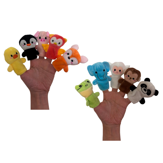 多用途動物手指公仔 (十隻動物🐵🐷🐸🐧🐼)