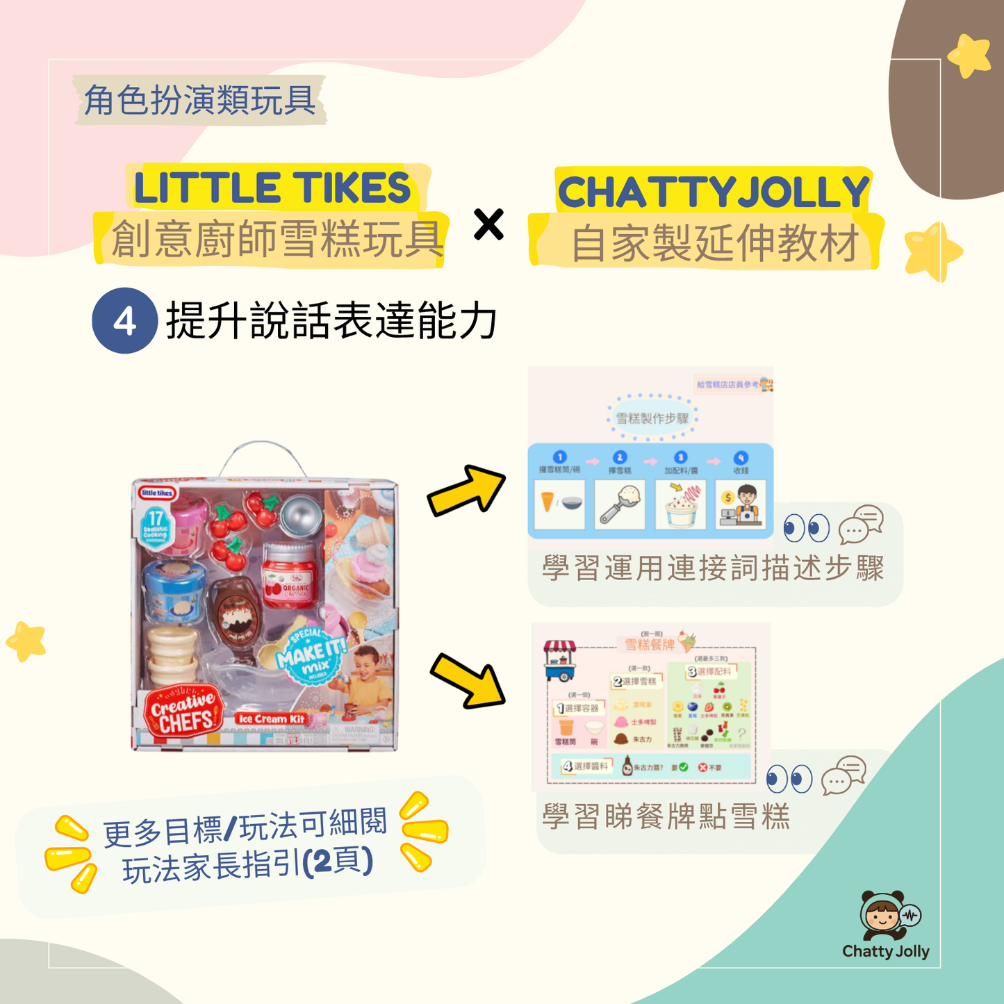 【推薦玩具＋紙本教材】Little Tikes Creative Chefs Ice Cream Kit